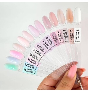 SAGA Builder Gel Pastel 02, 15 ml – Beżowy Żel Budujący o Średniej Gęs