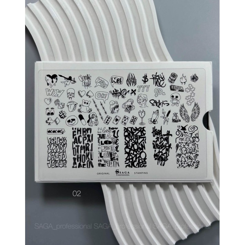 SAGA Professional Blaszka do stampingu 02 SAGA Professional Blaszka do stampingu 02