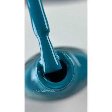 SAGA Stamping Paint 30 – Turkusowy lakier do stempli 8 ml