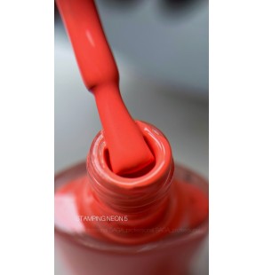 SAGA Stamping Neon 05 – Koralowo-różowy lakier do stempli 8 ml