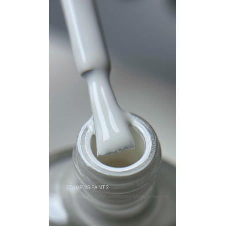 SAGA Stamping White Sticky – Biały lakier do stempli 8 ml