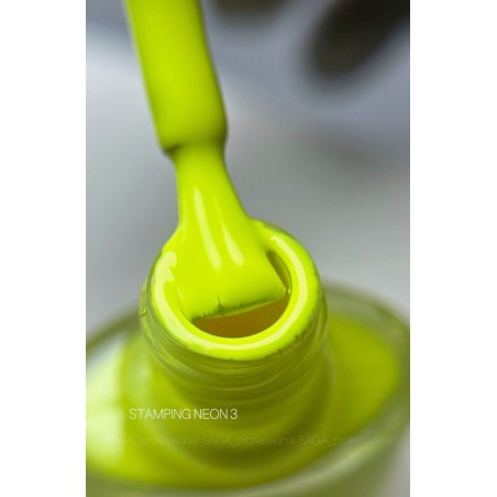 SAGA Professional Stamping Neon 03 – Żółty Lakier Neonowy 8 ml