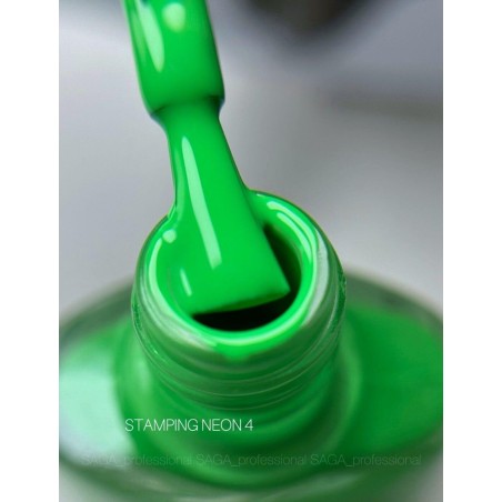 SAGA Professional Stamping Neon 04 – Zielony Lakier Neonowy 8 ml