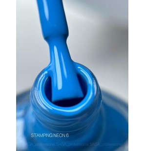 SAGA Professional Stamping Neon 06 – Niebieski Lakier Neonowy 8 ml