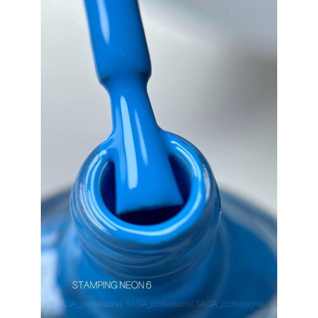 SAGA Professional Stamping Neon 06 – Niebieski Lakier Neonowy 8 ml