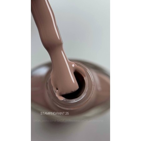 SAGA Professional Stamping Paint 25 – Jasnobrązowy Lakier do Stemplowa