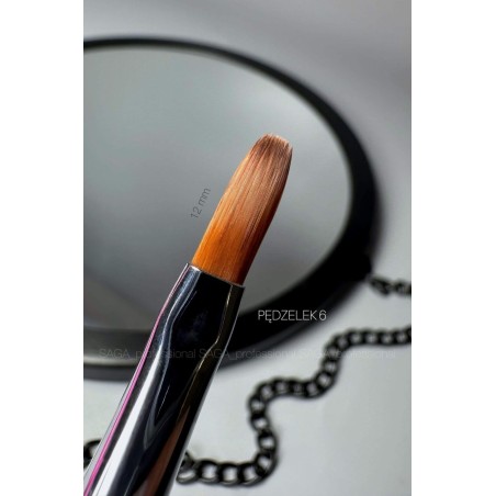 SAGA Nail Brush 05, 12 mm – Profesjonalny pędzelek do żelu