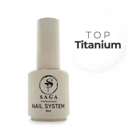 SAGA Professional Top Titanium, 15 ml – Trwałość i blask w stylizacji