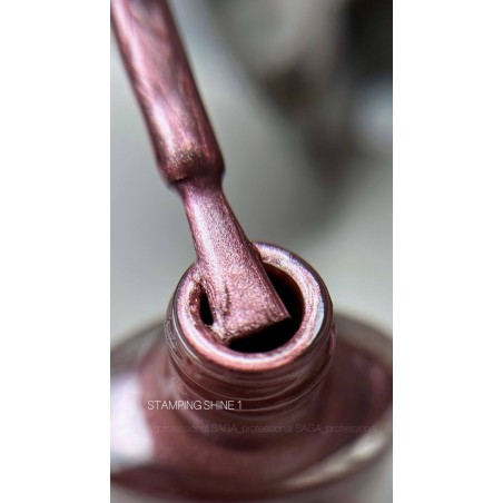 SAGA Stamping Paint Shine 01 – różowo-miedziany lakier 8 ml