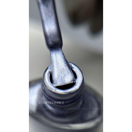 SAGA Stamping Paint Shine 02 – niebieski metaliczny lakier 8 ml