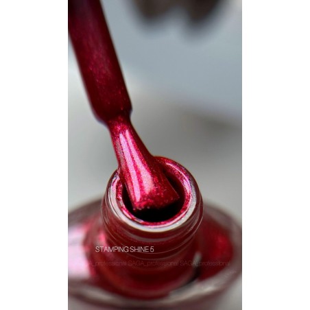 SAGA Stamping Paint Shine 05 – malinowo-czerwony lakier 8 ml