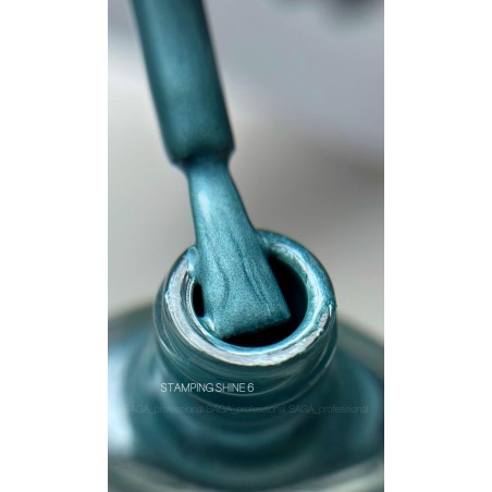 SAGA Stamping Paint Shine 06 – błękitny metaliczny lakier 8 ml