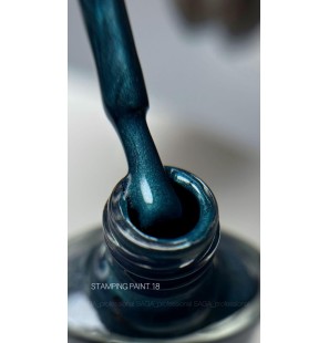 SAGA Stamping Paint 18 – ciemny turkusowy lakier do stempli 8ml