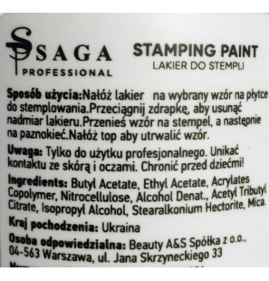 SAGA Professional Stamping paint 18, 8ml