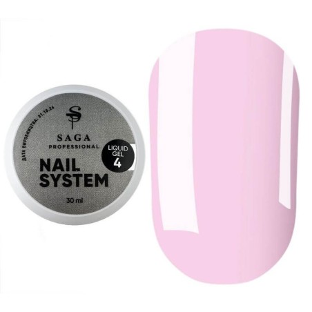 SAGA Liquid Gel 04 – Różowy Żel Budujący 30 ml