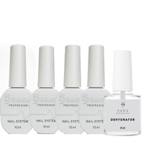 Zestaw baz i topów Saga – bez zapowietrzeń | Dehydrator, Base, Top UV