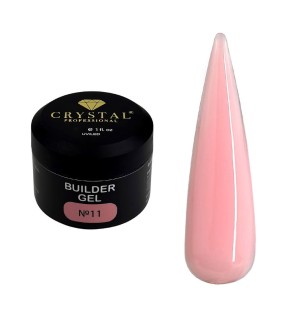 Crystal Builder Gel 11, 30 ml – Naturalno-Różowy Żel Budujący UV/LED