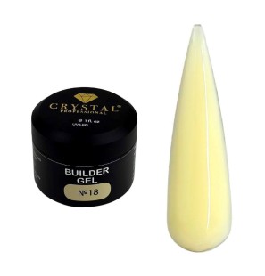 Crystal Builder Gel 18, 15 ml – Żółty Żel Budujący UV/LED