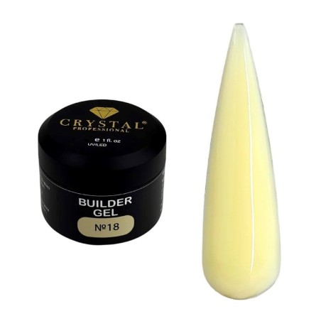 Crystal Builder Gel 18, 15 ml – Żółty Żel Budujący UV/LED
