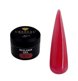 Crystal Builder Gel 19, 15 ml – Ciemnoczerwony Żel Budujący UV/LED
