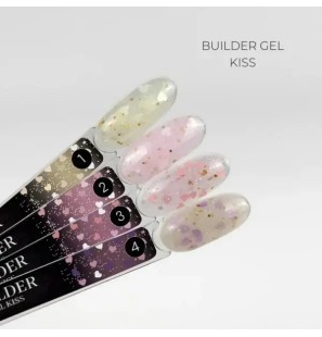 Crystal Builder Gel Kiss 02, 30 ml – Żel Budujący z Serduszkami UV/LED