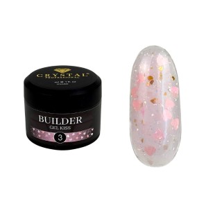 Crystal Builder Gel Kiss 03, 30 ml – Żel Budujący UV/LED