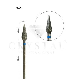 Frez diamentowy KROPLA CRYSTAL 4,2 mm niebieski | Profesjonalny
