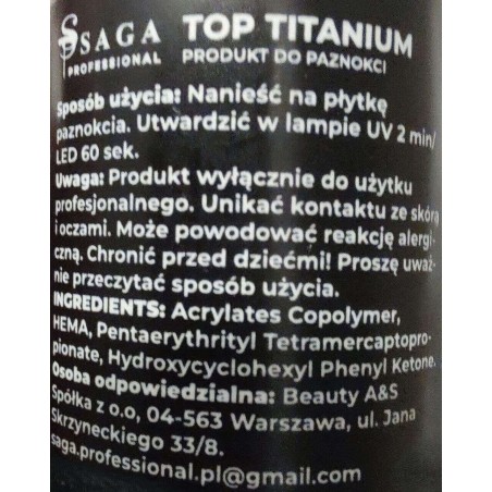 SAGA Professional Top Titanium, 30 ml