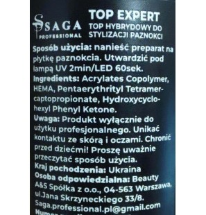 Saga Professional Top Expert, 30ml