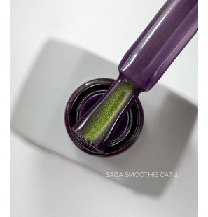 Saga Smoothie Cat Zielony Cat Eye – Lakier Hybrydowy Kiwi
