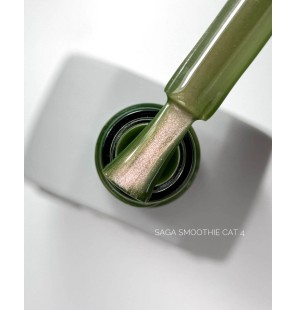 Saga Smoothie Cat Zielony Cat Eye – Lakier Hybrydowy Kiwi