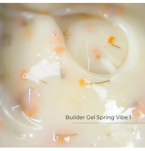 Builder Gel Spring Vibe 01 – żel budujący z kwiatami | stylizacja pazn