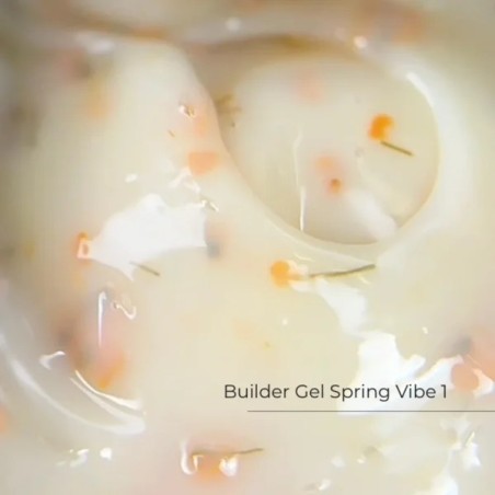 Builder Gel Spring Vibe 01 – żel budujący z kwiatami | stylizacja pazn