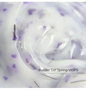 Builder Gel Spring Vibe 05– żel budujący z kwiatami | stylizacja pazno