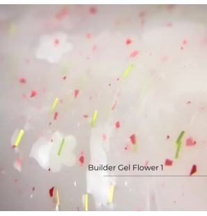 Crystal Builder Gel Flower 01 – żel budujący z kwiatami 15 ml | styliz