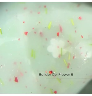 Crystal Builder Gel Flower 06 – żel budujący z kwiatami 15 ml | styliz