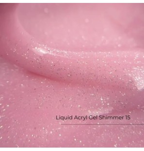 Liquid Acryl Gel Shimmer 15 – różowy żel akrylowy shimmer