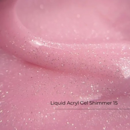 Liquid Acryl Gel Shimmer 15 – różowy żel akrylowy shimmer