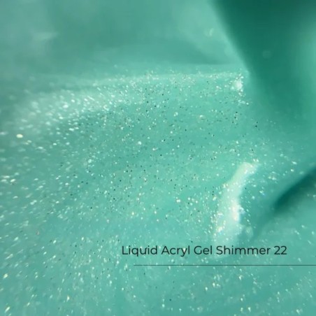 Liquid Acryl Gel Shimmer 22 – miętowy żel akrylowy shimmer