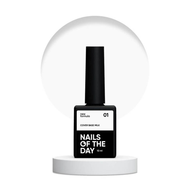 NAILSOFTHEDAY Cover base New Milk 01, półprzezroczysta 10 ml NAILSOFTHEDAY Cover base New Milk 01, półprzezroczysta 10 ml