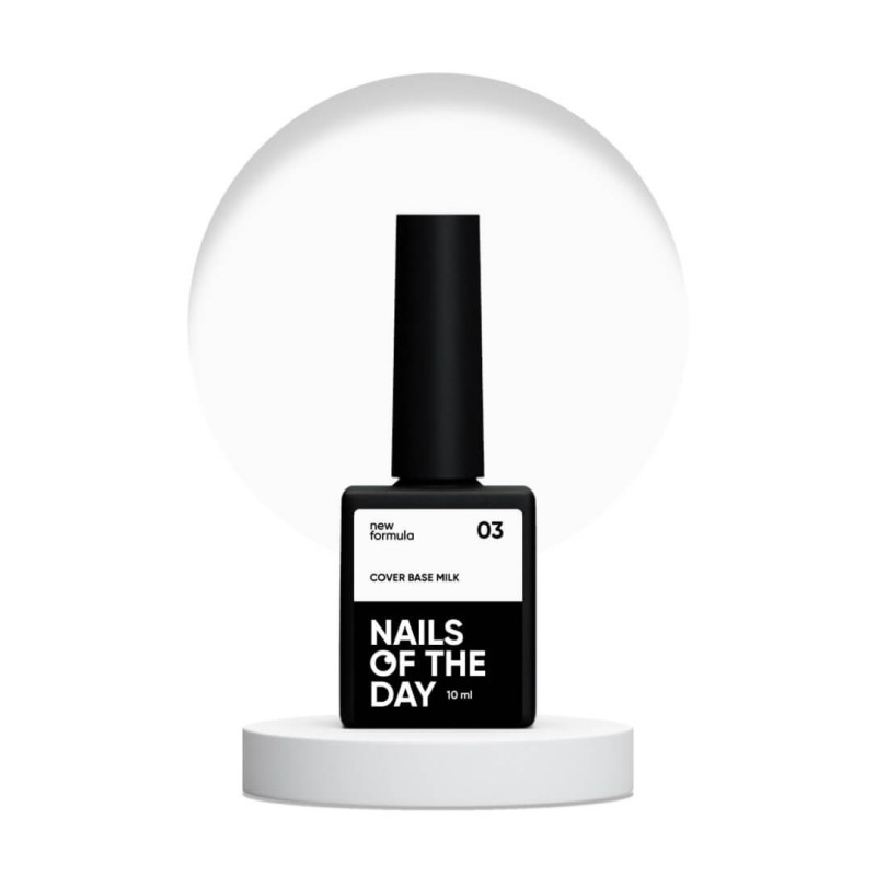 NAILSOFTHEDAY Cover base New Milk 03, półprzezroczysta 10 ml NAILSOFTHEDAY Cover base New Milk 03, półprzezroczysta 10 ml
