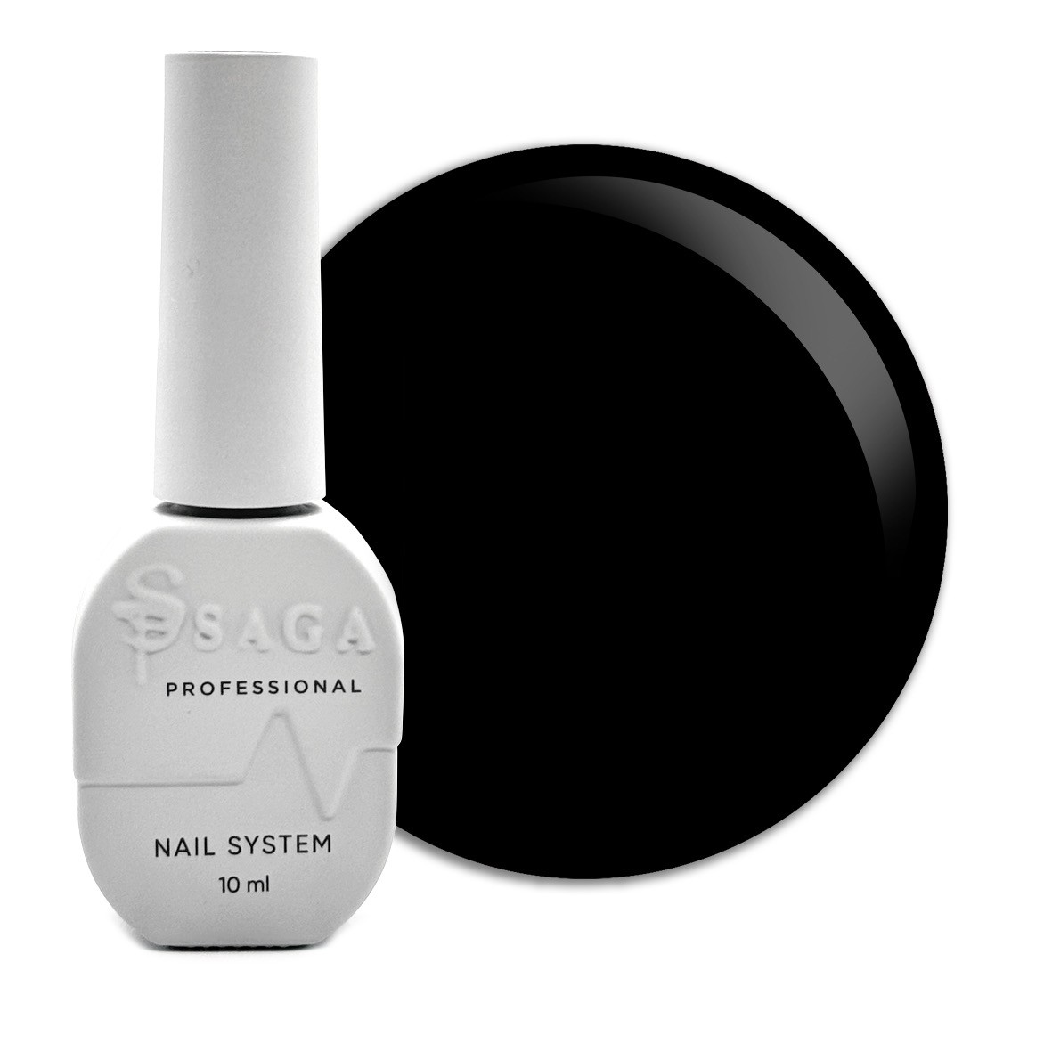 SAGA Professional Gel Polish Black, 10ml