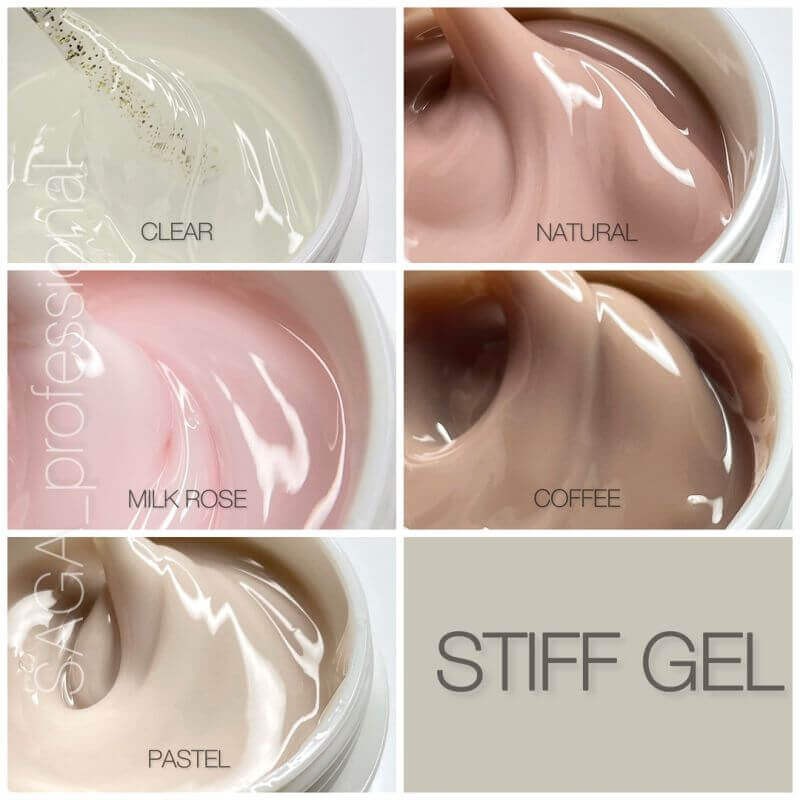SAGA Stiff Gel Natural 15 ml - obrazek 3