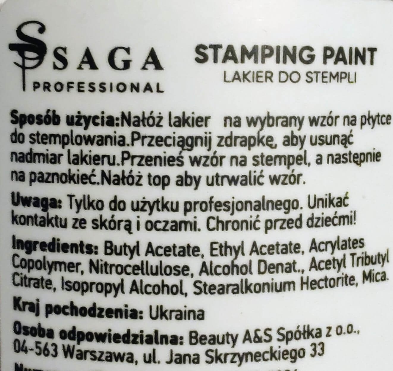 SAGA Professional Stamping Neon 01, 8 ml - obrazek 2