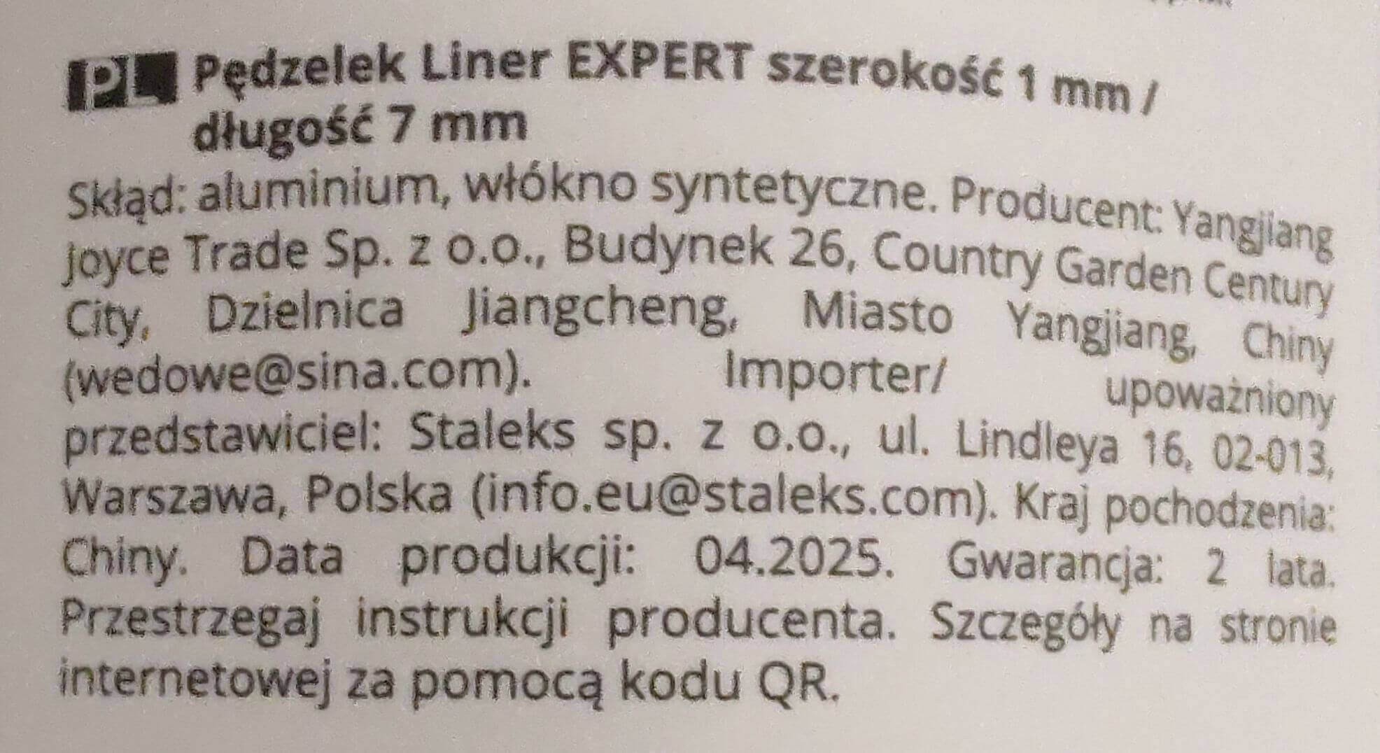 Pędzelek Liner EXPERT szerokość 1 mm/długość 7 mm - obrazek 4