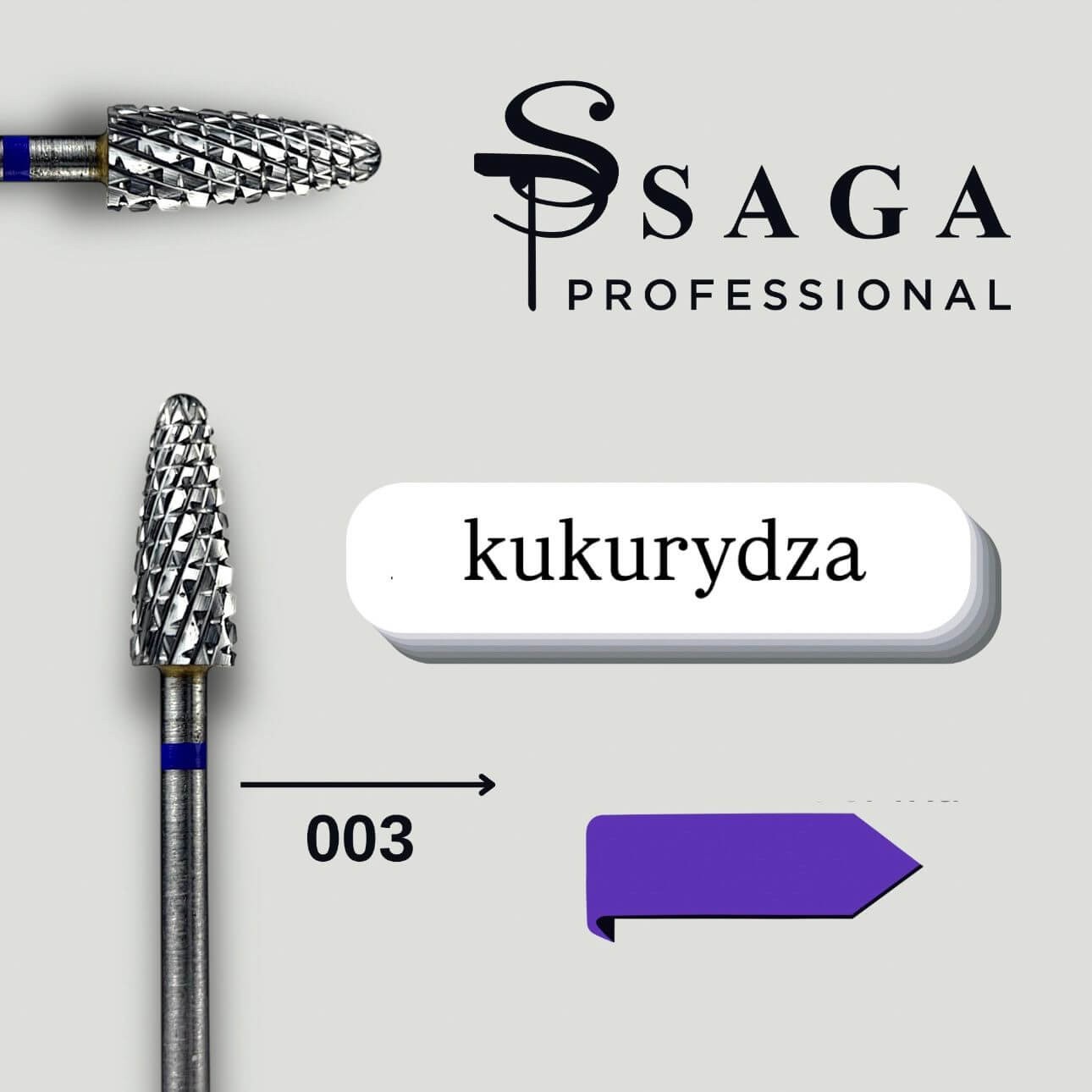 SAGA Professional Frez z Węglika Spiekanego Kukurydza fioletowa 003